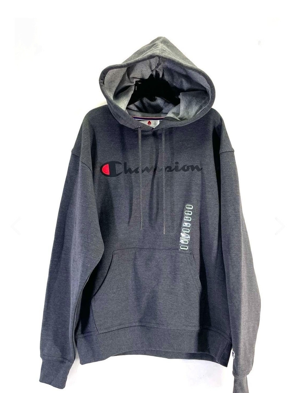 Men's Champion Powerblend Granite Heat (Gray) Size Medium Pullover Hoodie